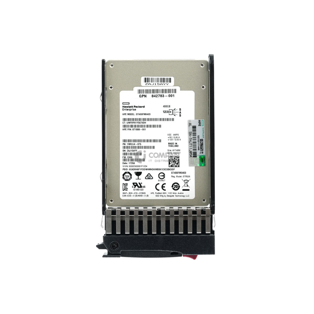 841504-001 HP 400GB 12G SAS MU 2.5 SFF SSD ST400FM0403, 871888-001, 842783-001